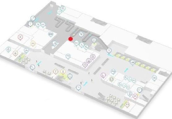Схема рекламной плоскости по адресу Зал получения багажа, 1 этаж (Терминал А)