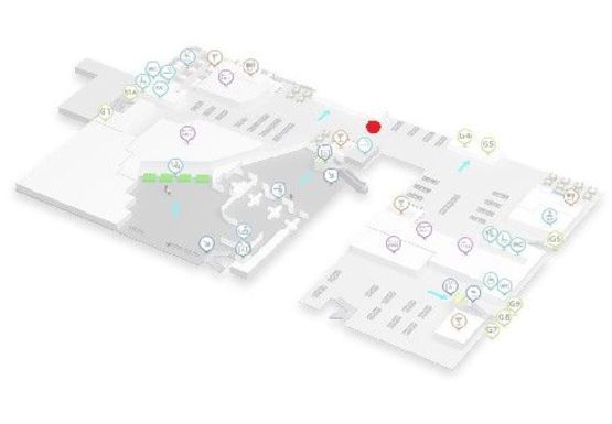 Схема рекламної площини за адресою Зал ожидания вылетов, Гейты, 2 этаж (Терминал А)