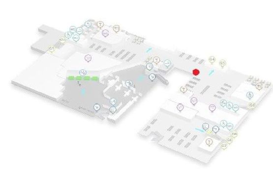 Схема рекламной плоскости по адресу Зал ожидания вылетов, Гейты, 2 этаж (Терминал А)