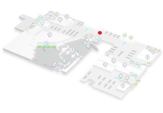 Схема рекламной плоскости по адресу Центральный холл, 1 этаж (Терминал А)