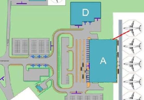 Схема рекламной плоскости по адресу Аэропорт "Киев"