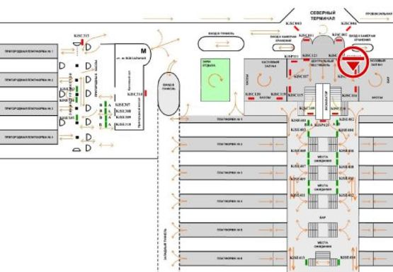 Схема рекламной плоскости по адресу Северный терминал