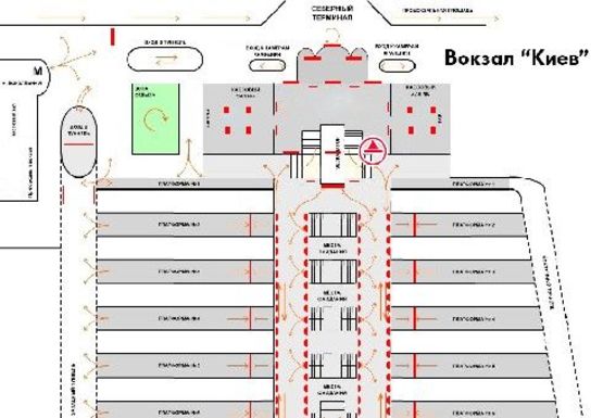 Схема рекламной плоскости по адресу Северный терминал