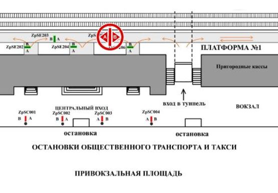 Схема рекламної площини за адресою Платформа №1