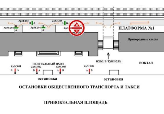 Схема рекламної площини за адресою Платформа №1