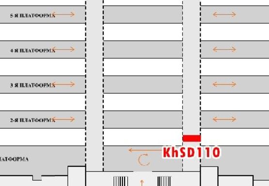 Схема рекламной плоскости по адресу Вокзал, подземный переход №1