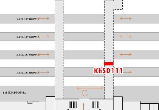 Схема рекламной плоскости по адресу Вокзал, подземный переход №2