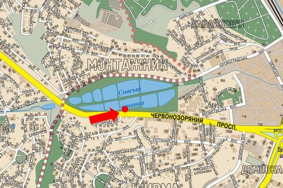 Схема рекламной плоскости по адресу Лобановского пр. (бывш. Краснозвездный пр.) / Пролетарская ул., 6, напротив, в сторону Демеевская пл. (бывш. Московская пл.)