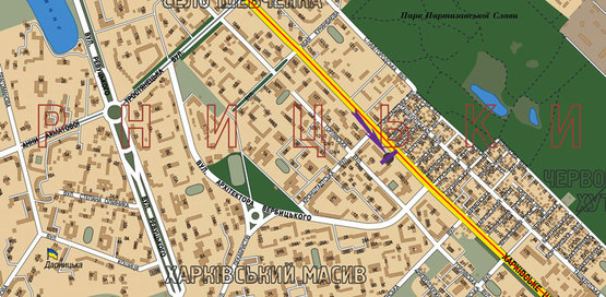 Схема рекламной плоскости по адресу Харьковское шоссе, 178