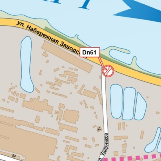 Схема рекламной плоскости по адресу Заводская Набережная, ул. - Ударников ул. (магазин дайвинга "Giperdive), в направл. Амурского моста