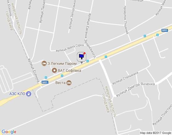 Схема рекламної площини за адресою м. Бровари, вул. Київська, 19