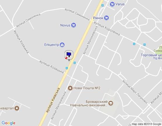 Схема рекламной плоскости по адресу м. Бровари, вул. Київська, навпроти будинку 306