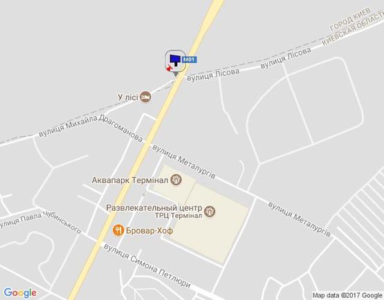 Схема рекламної площини за адресою м. Бровари, вул. Київська