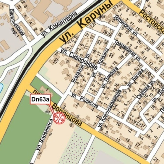 Схема рекламної площини за адресою Мануйловский просп. (Воронцова просп.), возле дома №3 (АЗС "Нефтек", Музей Истории металургического з-да, Централизованная с-ма библиотек ), направл. просп. газеты "Правда"