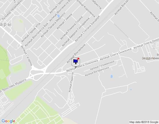 Схема рекламной плоскости по адресу м. Бровари, вул. Олега Онікієнка, навпроти будинку 9