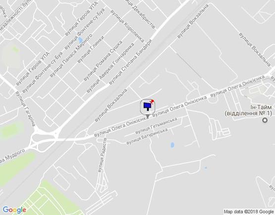 Схема рекламної площини за адресою м. Бровари, вул. Олега Онікієнка, 20