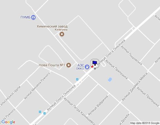 Схема рекламной плоскости по адресу м. Бровари, вул. Олега Онікієнка