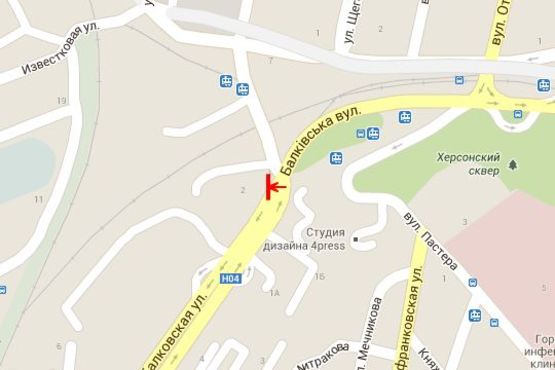 Схема рекламної площини за адресою Балківська вул. - Вапняна вул.