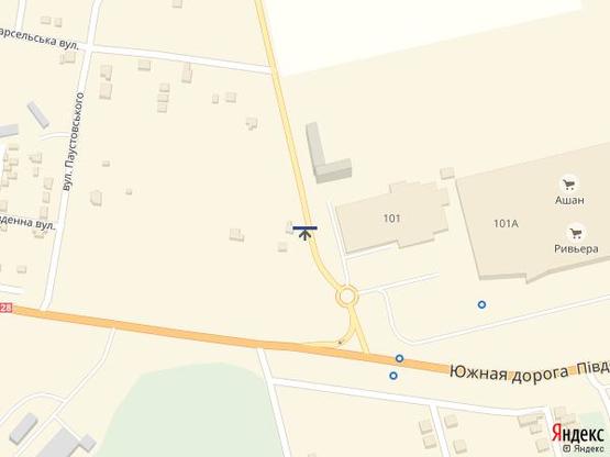 Схема рекламной плоскости по адресу Заболотного 16 Б (трц Ривьера)