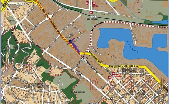 Схема рекламной плоскости по адресу Новоконстантиновская,4 направление  на Петровку  светофор