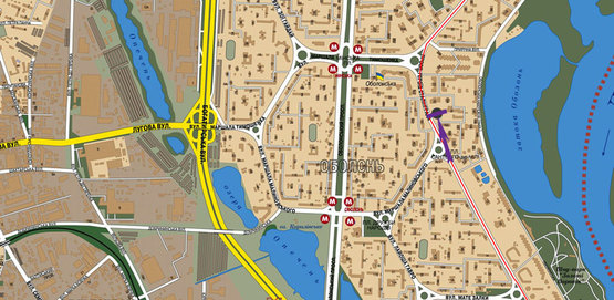 Схема рекламной плоскости по адресу ул.Героев Сталинграда,16 Д