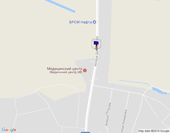 Схема рекламной плоскости по адресу ул.Декабристов, напротив 350, возле фарм.складоввул.Декабристів, навпроти 350, біля фарм.складів