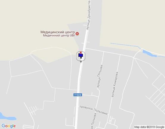 Схема рекламної площини за адресою вул.Декабристів,  навпроти 298, (западинка) злітна смуга 