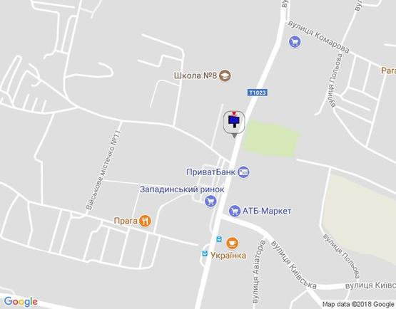 Схема рекламної площини за адресою вул. Декабристів, навпроти 192 (біля в'їзду в в/м 11) 