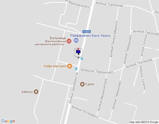 Схема рекламної площини за адресою вул. Декабристів, 87 (лікарня) 