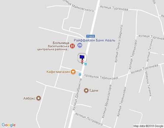 Схема рекламной плоскости по адресу вул. Декабристів, 87 (лікарня) 