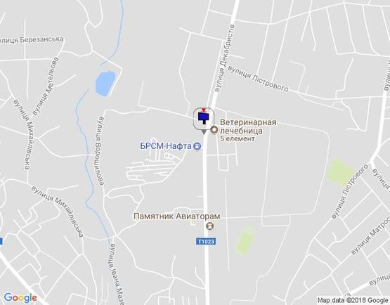 Схема рекламной плоскости по адресу вул. Декабристів, 45 (навпроти Податкової) автопарк 