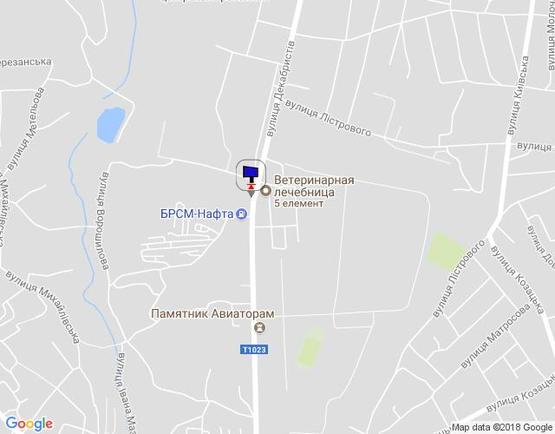 Схема рекламной плоскости по адресу вул. Декабристів, 45 (навпроти Податкової) автопарк  