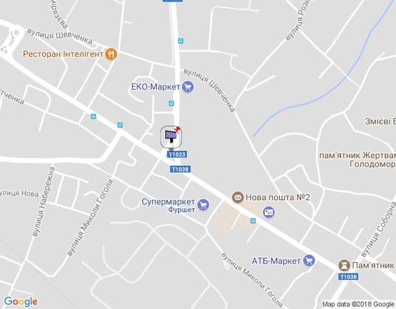 Схема рекламной плоскости по адресу ул. Декабристов 1-А, перекресток с ул.Грушевского , клумба, со стороны ул.Декабристов  