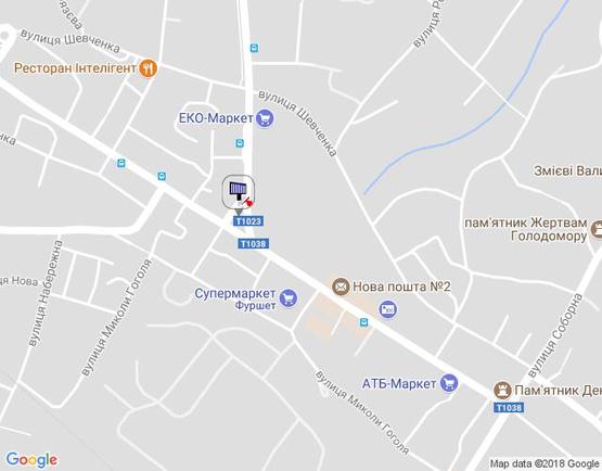 Схема рекламної площини за адресою ул. Декабристов 1-А, перекресток с ул.Грушевского , клумба, со стороны ул.Грушевского