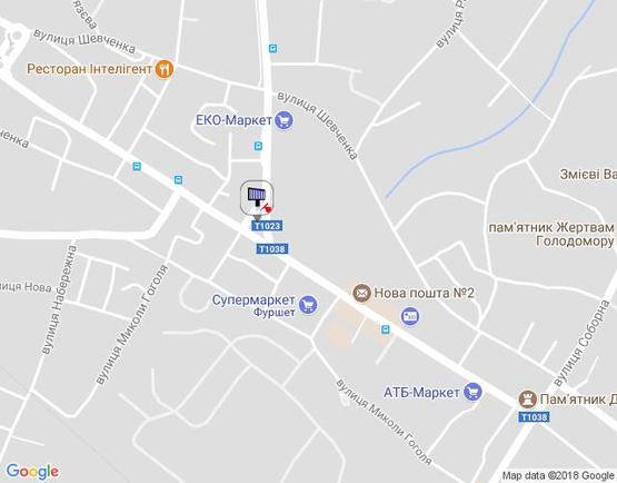 Схема рекламной плоскости по адресу ул. Декабристов 1-А, перекресток с ул.Грушевского , клумба, со стороны ул.Грушевского