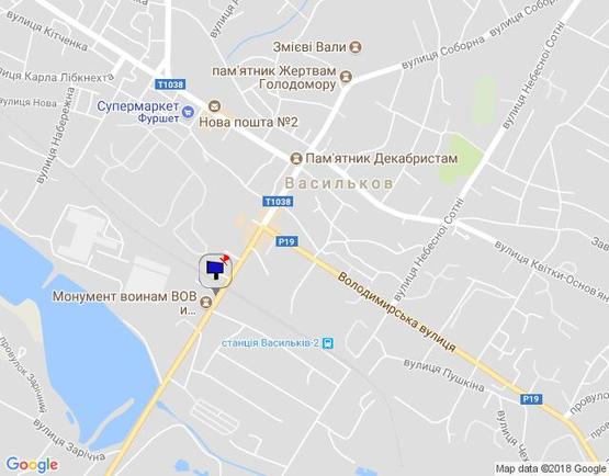 Схема рекламной плоскости по адресу вул. Соборна, 72, на З/Д переїзді