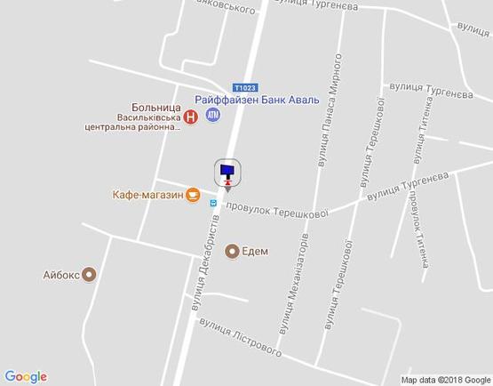 Схема рекламної площини за адресою вул. Декабристів, 86, Лікарня