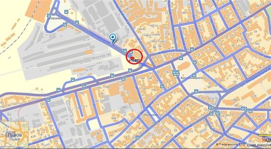 Схема рекламной плоскости по адресу Чернівецька вул.