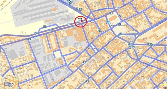 Схема рекламной плоскости по адресу Городоцька вул. (навпроти №151)