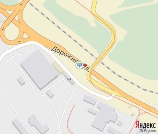 Схема рекламной плоскости по адресу Дорожная ул., от Днепропетровской ул., в центр (СТО "BMW")