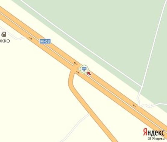 Схема рекламной плоскости по адресу Московский пр. - пов. на Б.Рогань (Ростовская трасса - поворот на Б.Рогань) разделитель въезд в Харьков (200 м. к АЗС "ОККО")