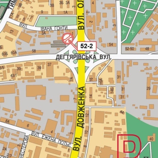 Схема рекламной плоскости по адресу Телиги Е. ул., 1 - ул. Дегтяревская, (ООО"Стикс-оил", автосалон "АвтоКом" Hyundai, Клуб "Ника"), в направ. Московского прос