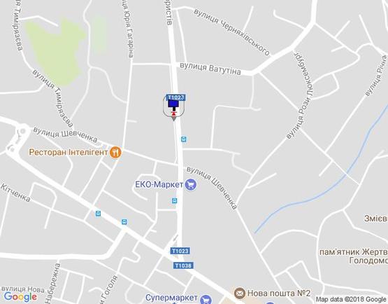 Схема рекламной плоскости по адресу вул. Декабристів, 9, 50 м від перехрестя з вул. Шевченко