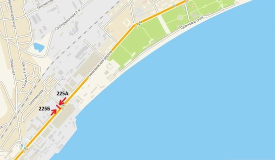 Схема рекламной плоскости по адресу Николаевская дорога, 243