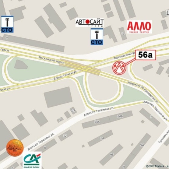 Схема рекламной плоскости по адресу Бандеры С. просп. (Московский просп.) - ул. Новоконстантиновская, (БЦ "Валми",автосалон BMW, БЦ "Форум Парк Плаза", Новая почта№17), в направ. Петровки