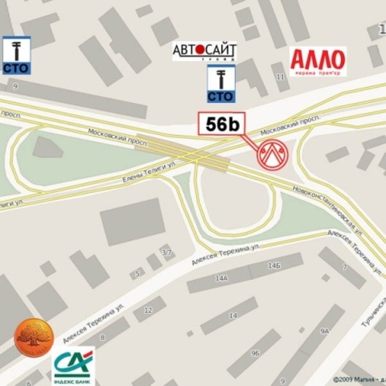 Схема рекламної площини за адресою Бандеры С. просп. (Московский просп.) - ул.Новоконстантиновская, (ресторан "Freedom", БЦ "Валми",автосалон BMW, БЦ "Форум Парк Плаза", Новая почта№17), в направ. ул О.Телиги