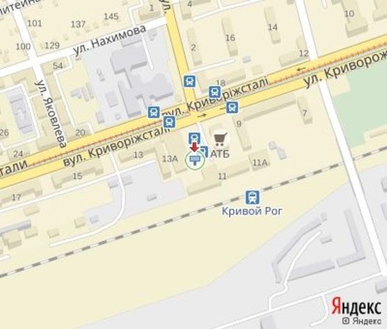 Схема рекламной плоскости по адресу Вокзальная ул., ст. Кривой Рог -"Красная", привокзальная пл., справа, рынок (верх)