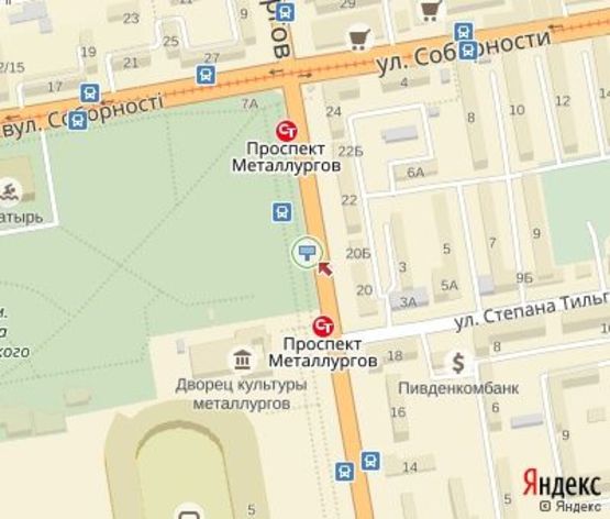 Схема рекламной плоскости по адресу Металлургов пр., парк