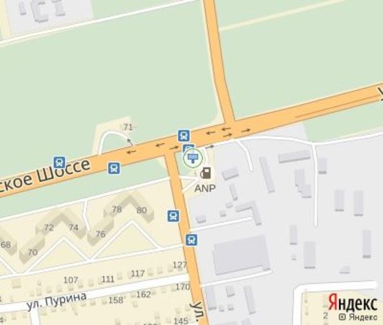 Схема рекламной плоскости по адресу Днепровское шоссе ул., 82а, (АЗС), развилка на Днепр