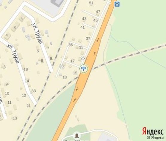 Схема рекламной плоскости по адресу Колачевского ул., разделитель, направление на ст. Роковатая